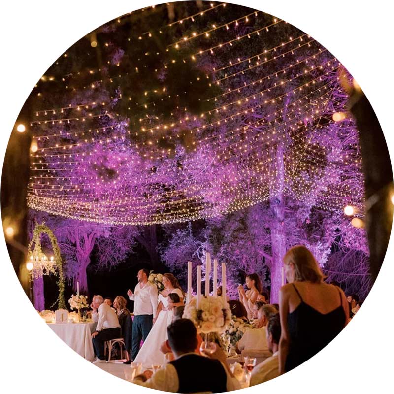 Wedding Lighting in Corfu | Wedding Rentals Corfu | DJ in Corfu | Luxury DJ Events