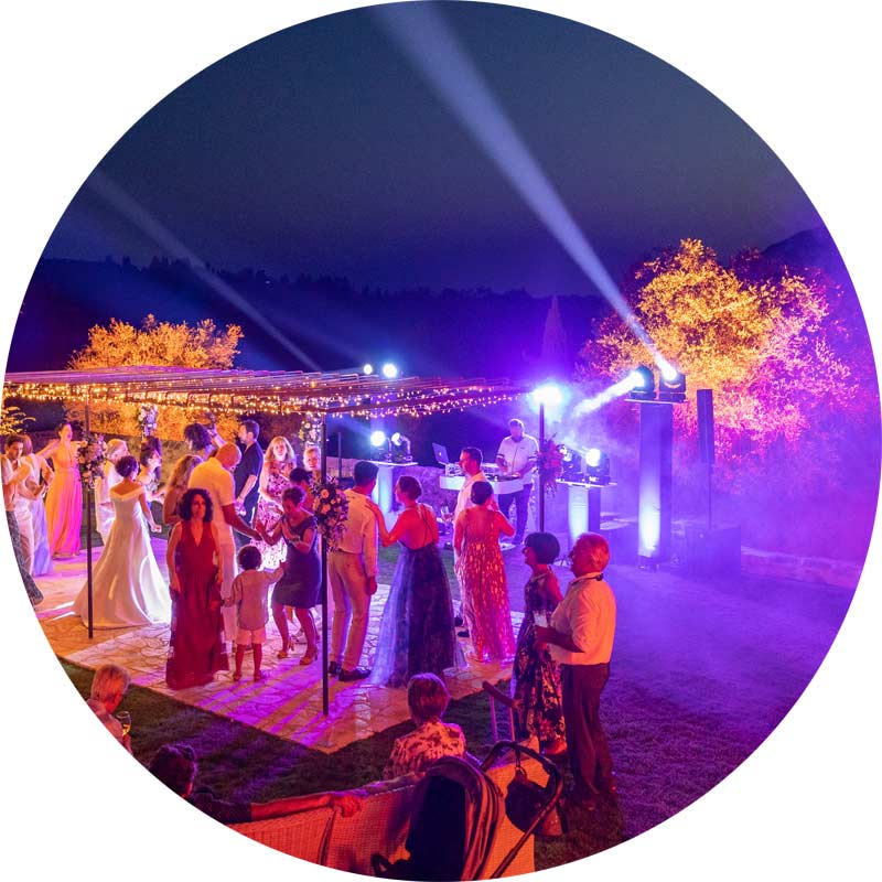 Wedding Lighting in Corfu | Wedding Rentals Corfu | DJ in Corfu | Luxury DJ Events