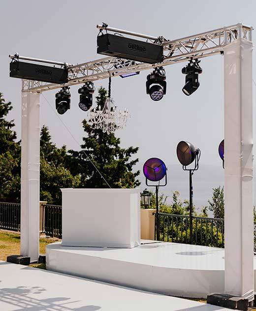 Wedding Lighting in Corfu | Wedding Rentals Corfu | DJ in Corfu | Luxury DJ Events